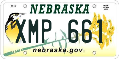 NE license plate XMP661