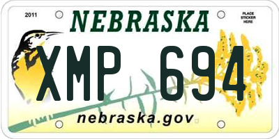 NE license plate XMP694