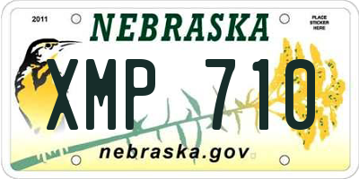 NE license plate XMP710
