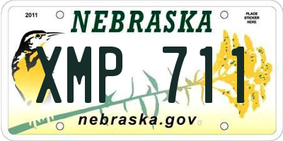 NE license plate XMP711