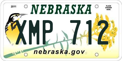 NE license plate XMP712