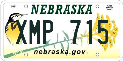 NE license plate XMP715