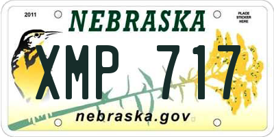 NE license plate XMP717