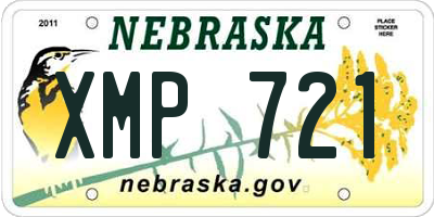 NE license plate XMP721