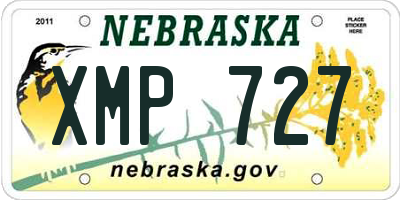 NE license plate XMP727