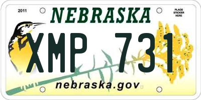 NE license plate XMP731