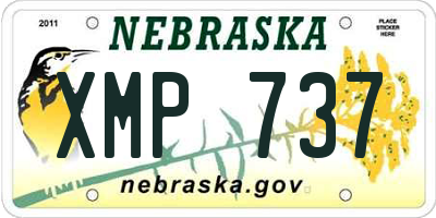 NE license plate XMP737