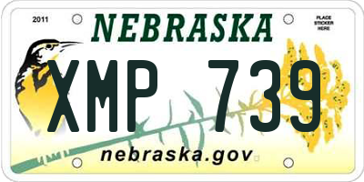 NE license plate XMP739