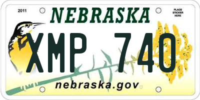 NE license plate XMP740
