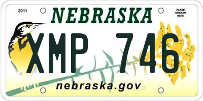 NE license plate XMP746