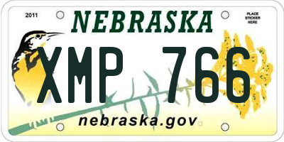 NE license plate XMP766