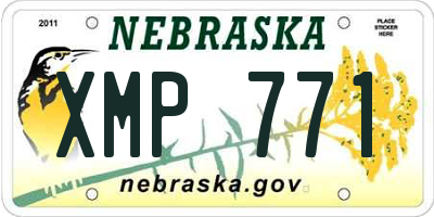 NE license plate XMP771