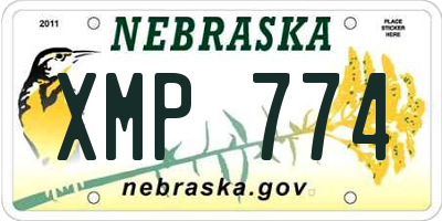 NE license plate XMP774