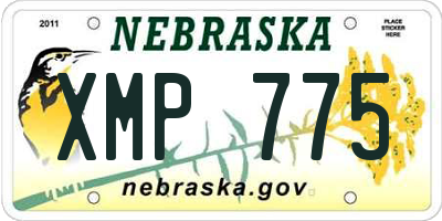 NE license plate XMP775