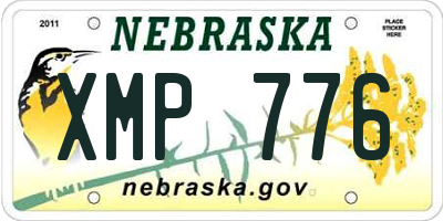 NE license plate XMP776