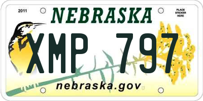 NE license plate XMP797