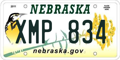 NE license plate XMP834