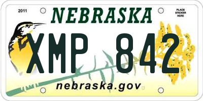 NE license plate XMP842