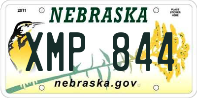 NE license plate XMP844