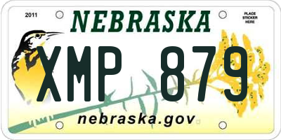NE license plate XMP879