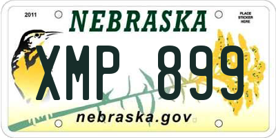 NE license plate XMP899