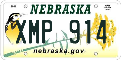 NE license plate XMP914