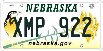 NE license plate XMP922