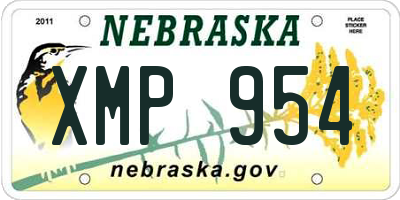 NE license plate XMP954