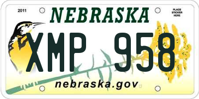 NE license plate XMP958
