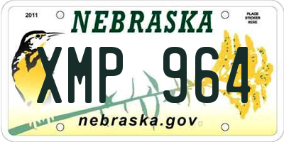 NE license plate XMP964