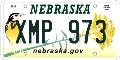 NE license plate XMP973