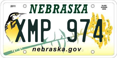 NE license plate XMP974