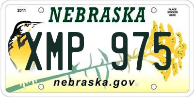NE license plate XMP975