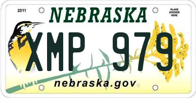 NE license plate XMP979