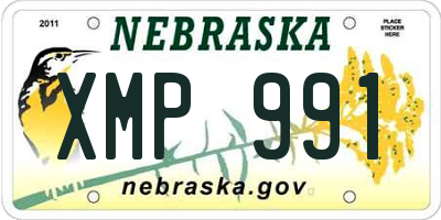 NE license plate XMP991