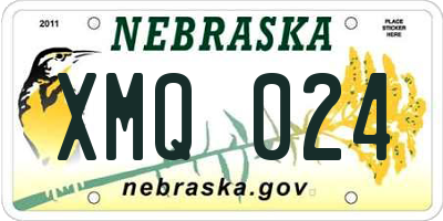 NE license plate XMQ024