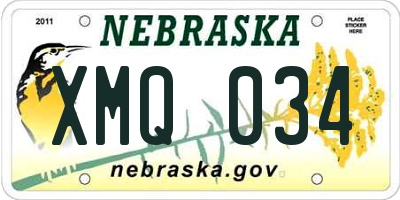 NE license plate XMQ034