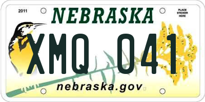 NE license plate XMQ041
