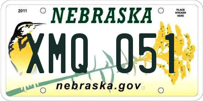 NE license plate XMQ051