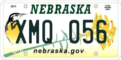 NE license plate XMQ056