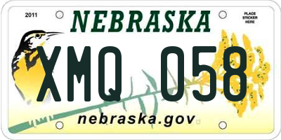 NE license plate XMQ058