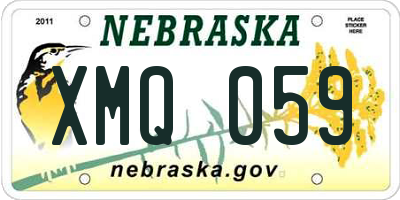 NE license plate XMQ059