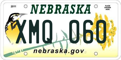 NE license plate XMQ060