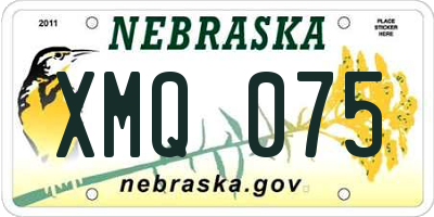 NE license plate XMQ075