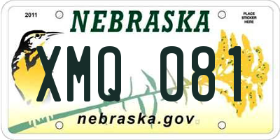 NE license plate XMQ081