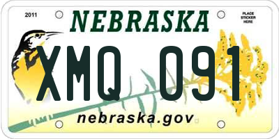 NE license plate XMQ091