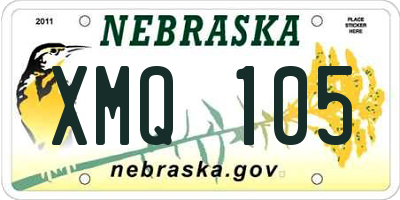 NE license plate XMQ105
