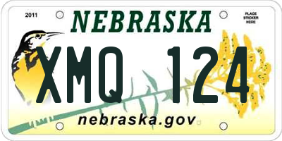 NE license plate XMQ124