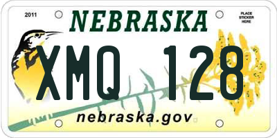 NE license plate XMQ128