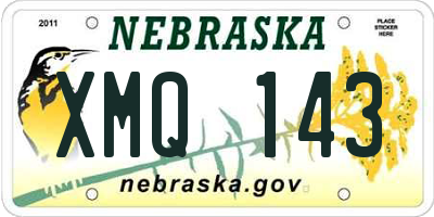 NE license plate XMQ143